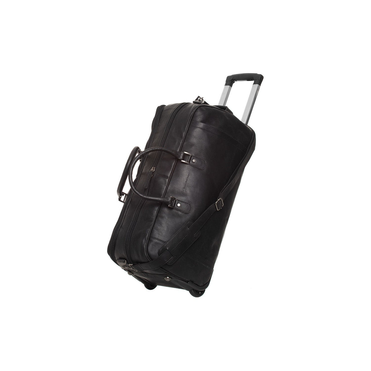 Leather Weekender Trolley Jayven for Kvinner in Classic 100% Full-Grain Leather - Full Exterior Front Profile View | Buy Online