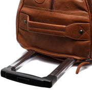 Cognac Leather Weekender Trolley Jayven for Kvinner, detail view 1