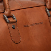 Cognac Leather Weekender Trolley Jayven for Kvinner, detail view 3