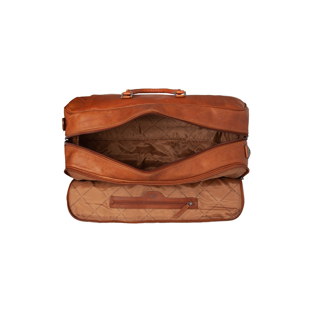 Cognac Leather Weekender Trolley Jayven for Kvinner, detail view 4