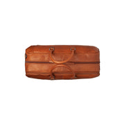 Cognac Leather Weekender Trolley Jayven for Kvinner, detail view 5