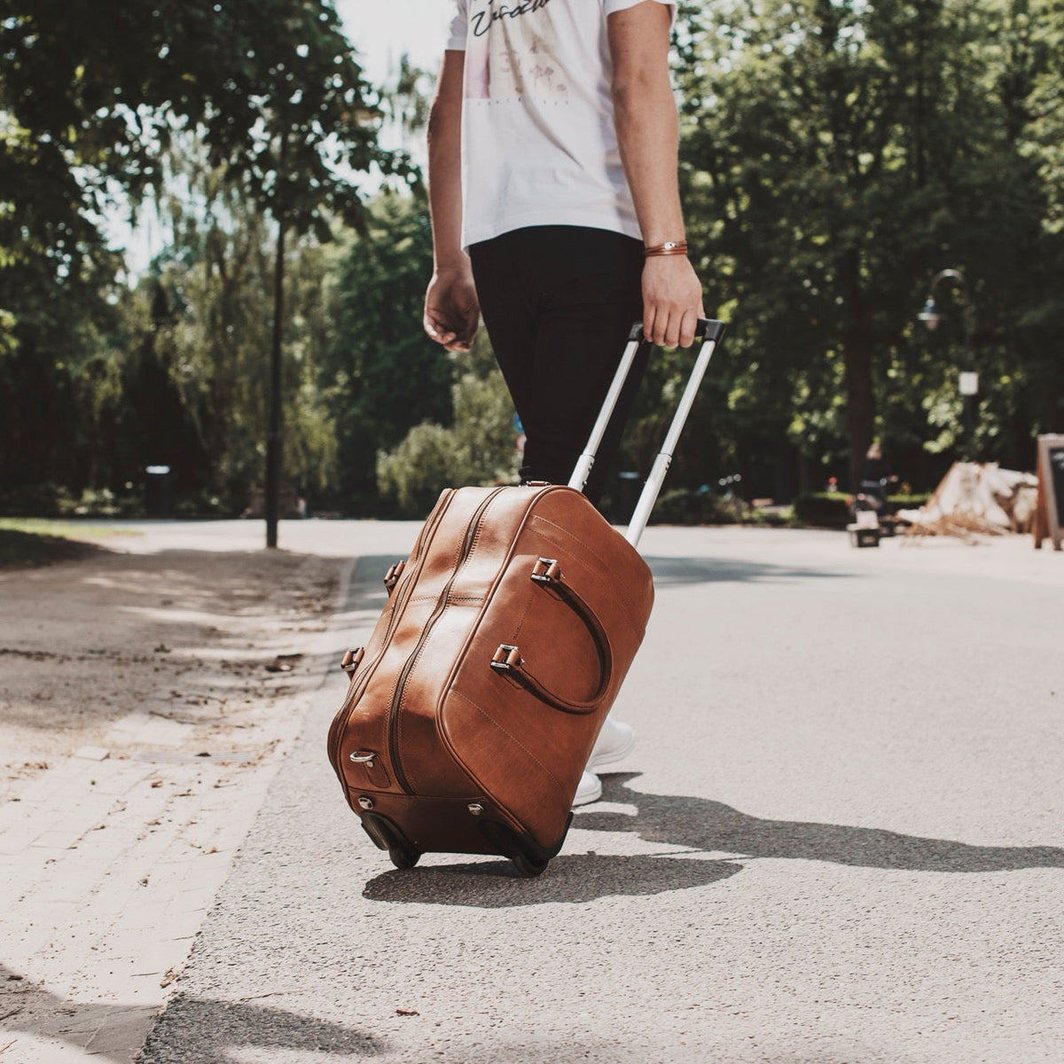 Leather Weekender Trolley Jayven for Kvinner – alternate product view 2