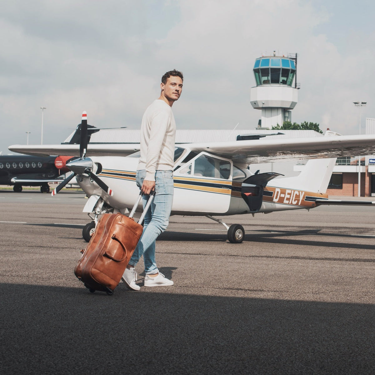 Leather Weekender Trolley Jayven for Kvinner – alternate product view 3