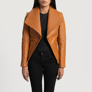 Women's Lee Lys brun Brun Skinnblazer for Kvinner - Lateral Side Profile View Showing Sleeve Cut &amp; Athletic Taper Fit