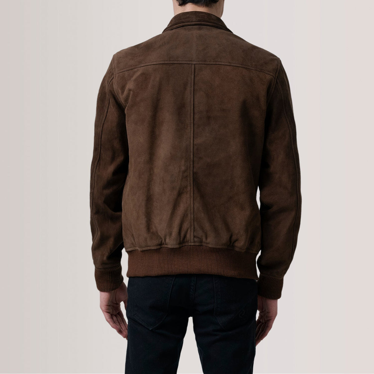 Lester Brun Suede Bomberjakke i Skinn for Herre – alternate product view 5