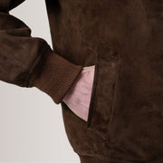 Lester Brun Suede Bomberjakke i Skinn for Herre – alternate product view 6