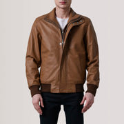 Lester Brun Suede Bomberjakke i Skinn for Herre – alternate product view 4
