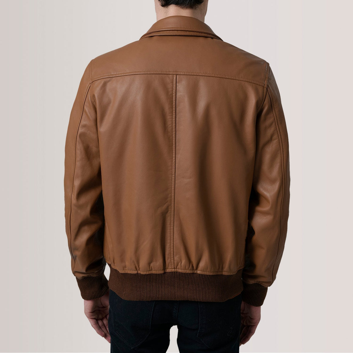 Lester Brun Suede Bomberjakke i Skinn for Herre – alternate product view 5
