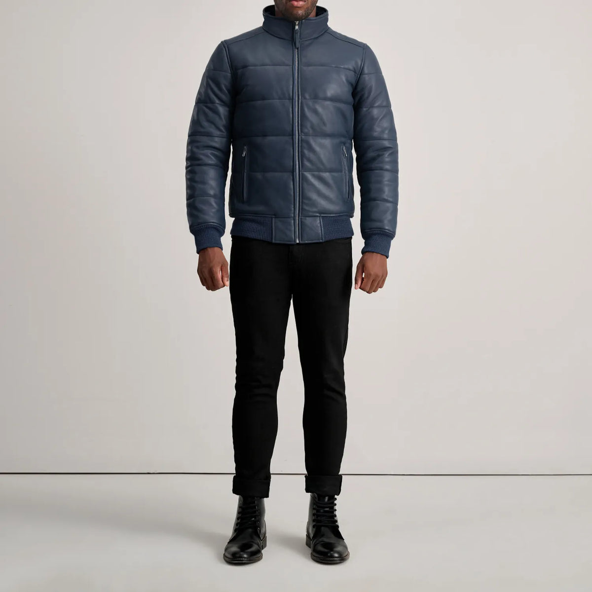 Lucas Bomberjakke i Skinn for Herre – alternate product view 3