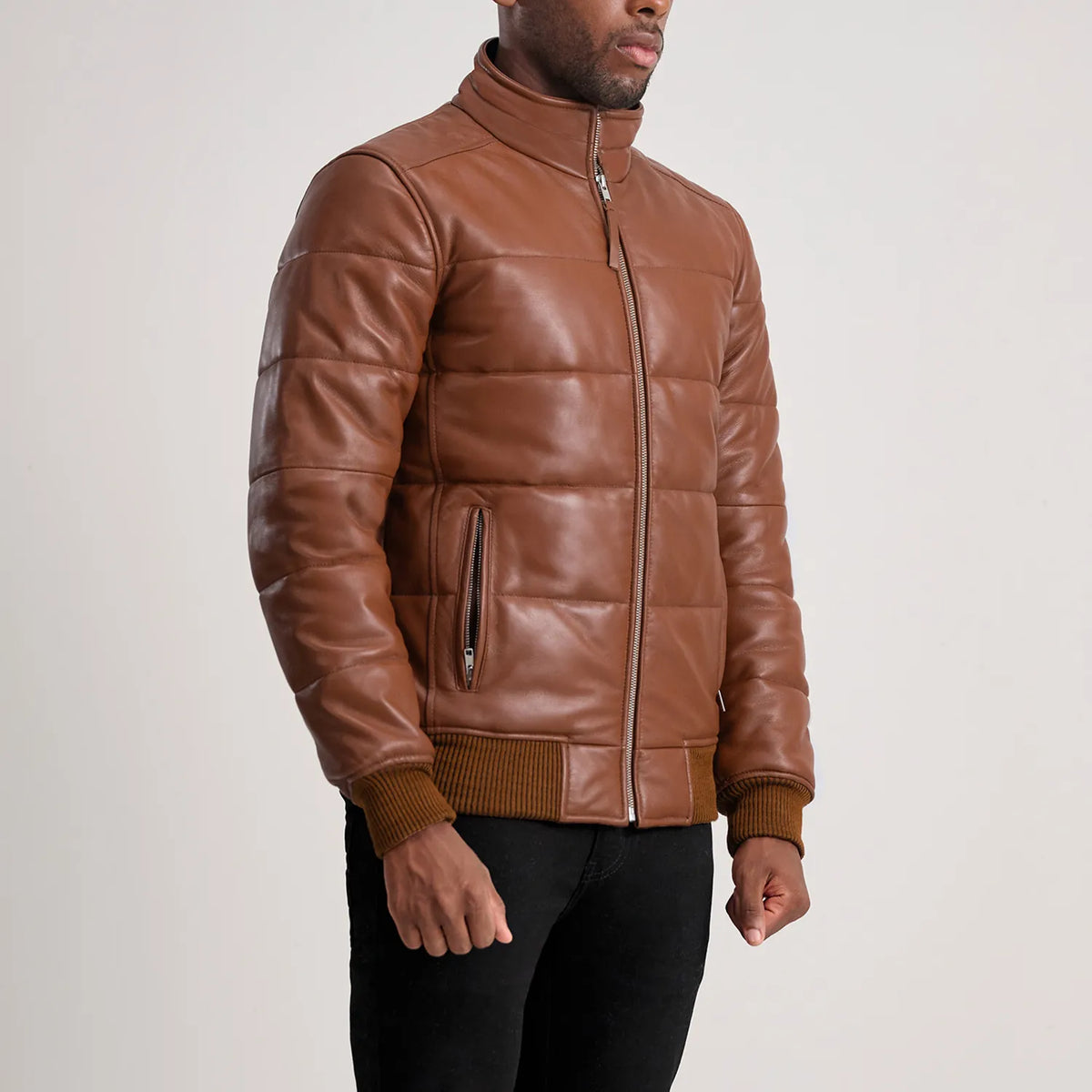 Lucas Bomberjakke i Skinn for Herre – alternate product view 2