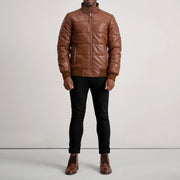Lucas Bomberjakke i Skinn for Herre – alternate product view 3