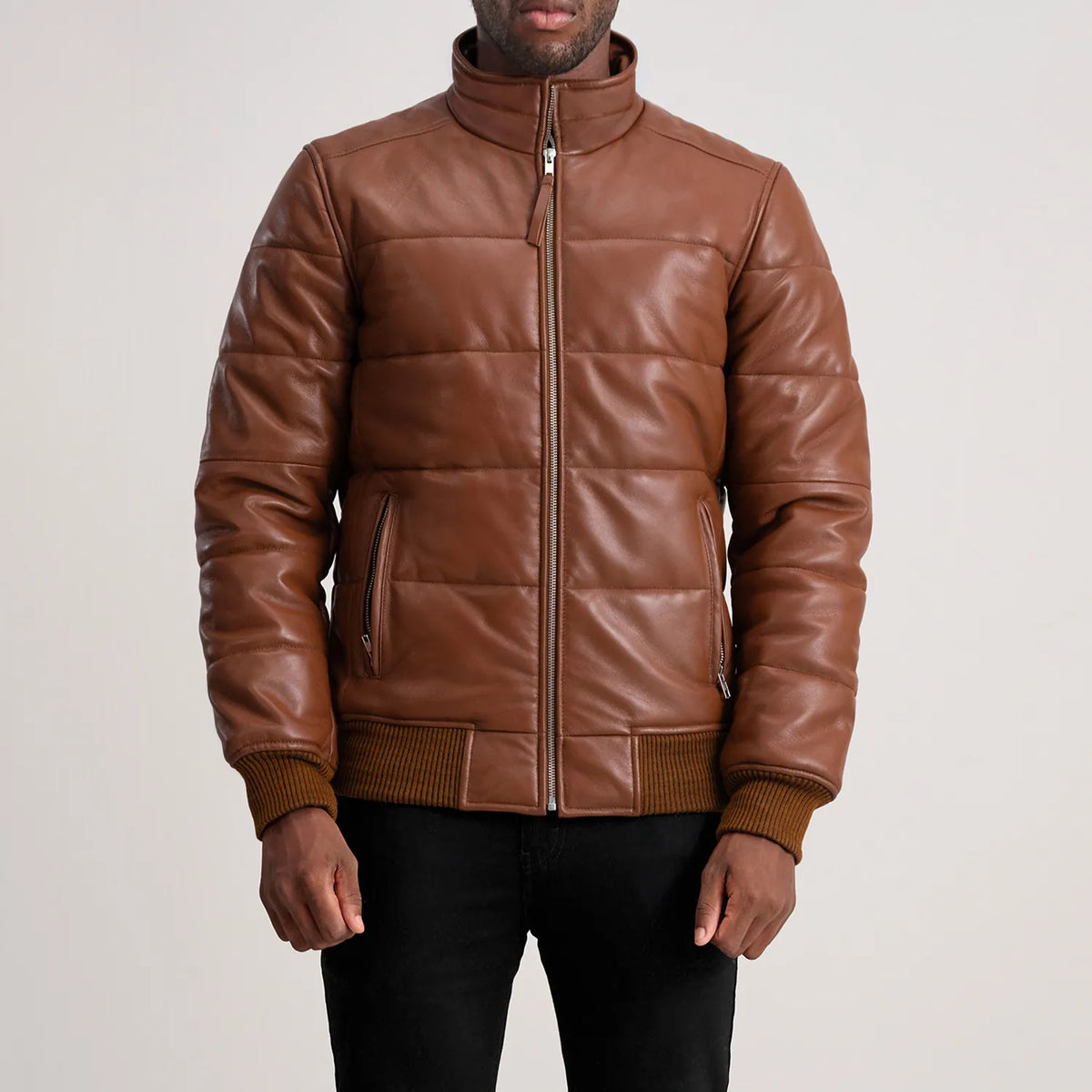 Lucas Bomberjakke i Skinn for Herre – alternate product view 4