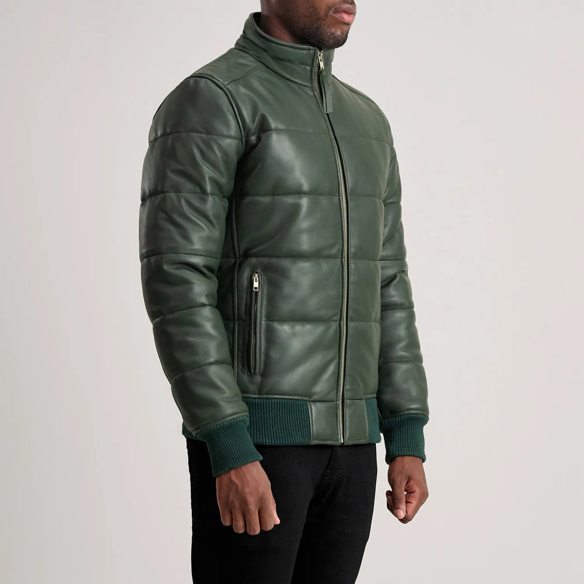 Lucas Bomberjakke i Skinn for Herre – alternate product view 2