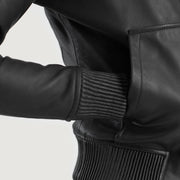 Luna Hooded Bomberjakke i Skinn for Kvinner – alternate product view 6