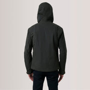 Close-Up Detail of Hooded &amp; Zipper with placket Hardware on Marlo Olive Canvas Hooded Work Skinnjakke for Herre For Men