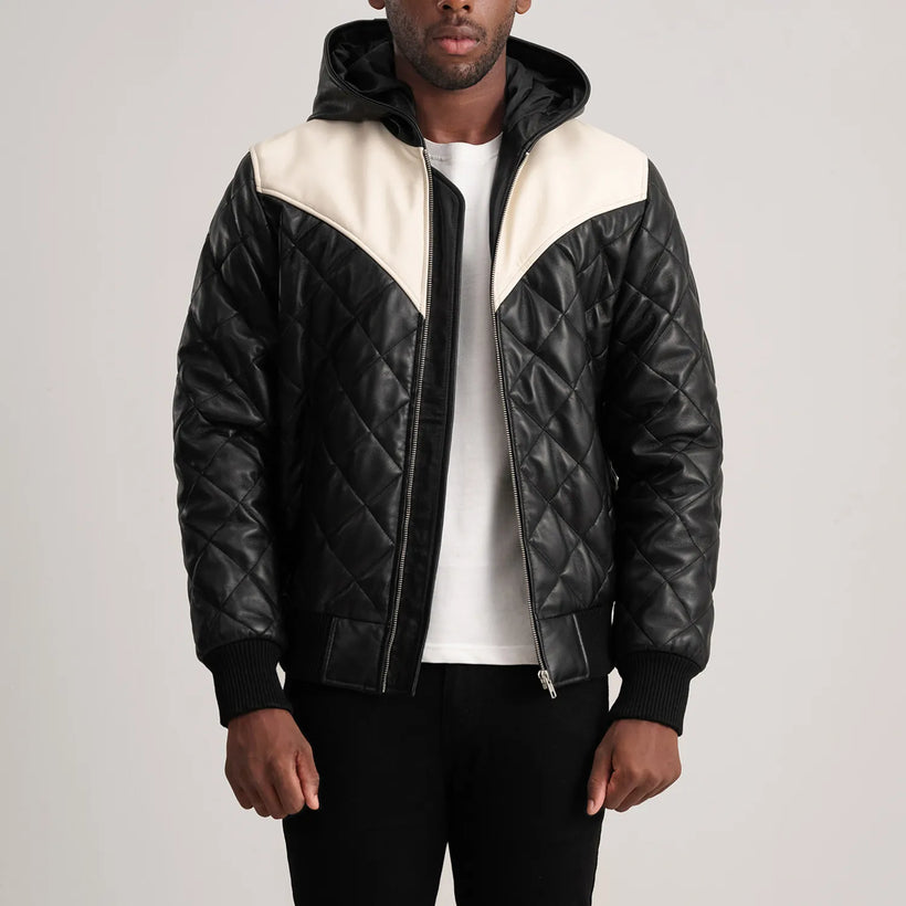 Norman Skinnjakke Lys brun Puffer Skinnjakke for Herre