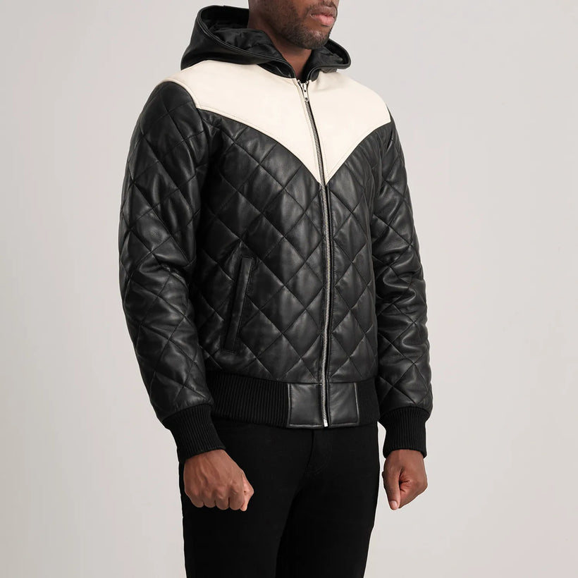 Norman Skinnjakke Lys brun Puffer Skinnjakke for Herre
