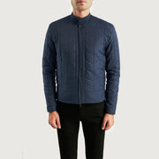 Men's Nyle Quilted Windbreaker Skinnjakke for Herre - Lateral Side Profile View Showing Sleeve Cut &amp; Athletic Taper Fit