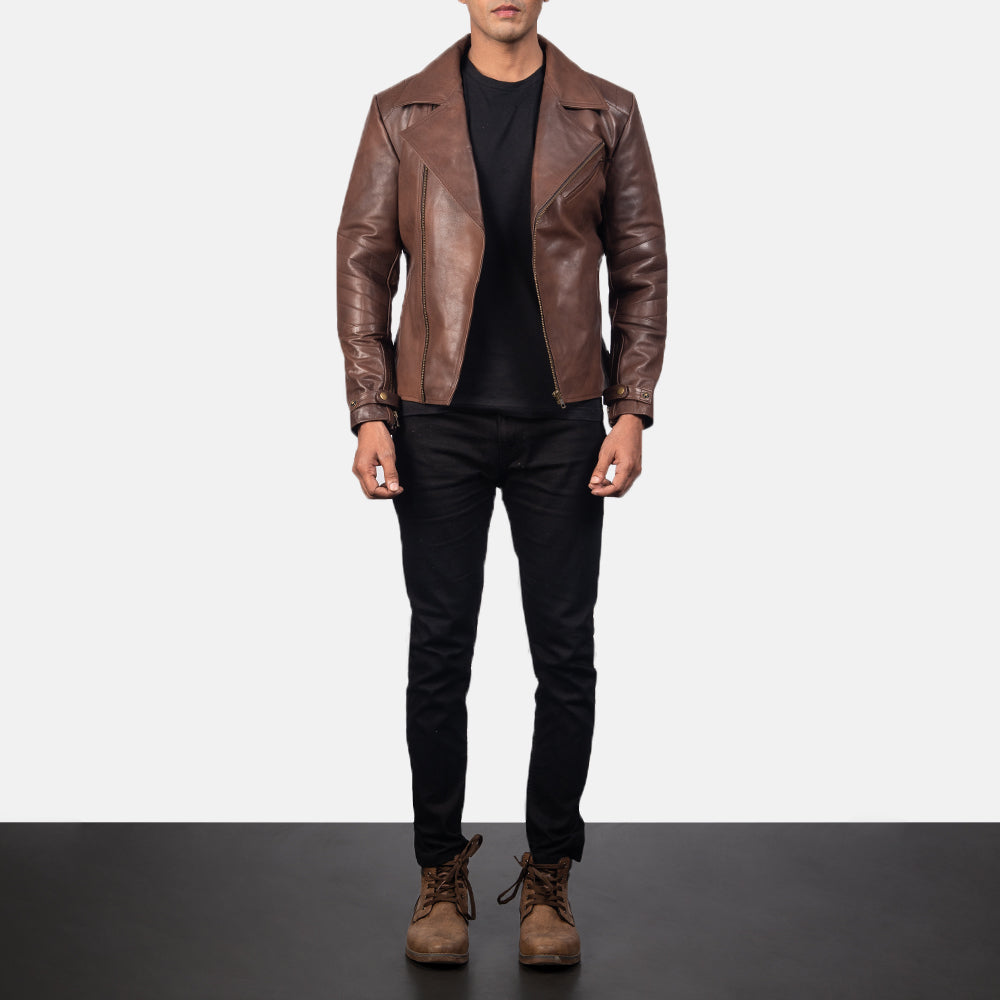 Raiden Bikerjakke i Skinn for Herre – alternate product view 4