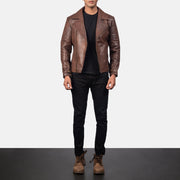 Raiden Bikerjakke i Skinn for Herre – alternate product view 4