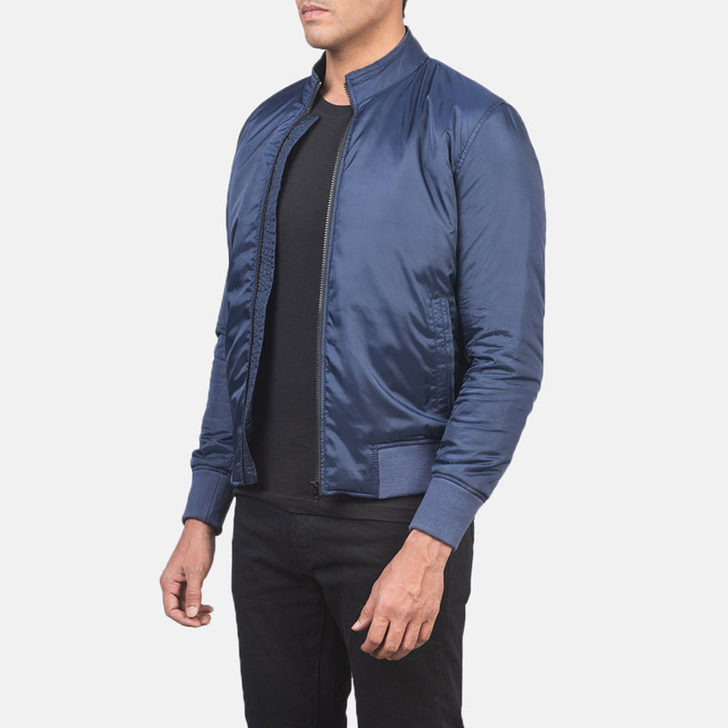 Ramon Blue Bomberjakke i Skinn for Herre