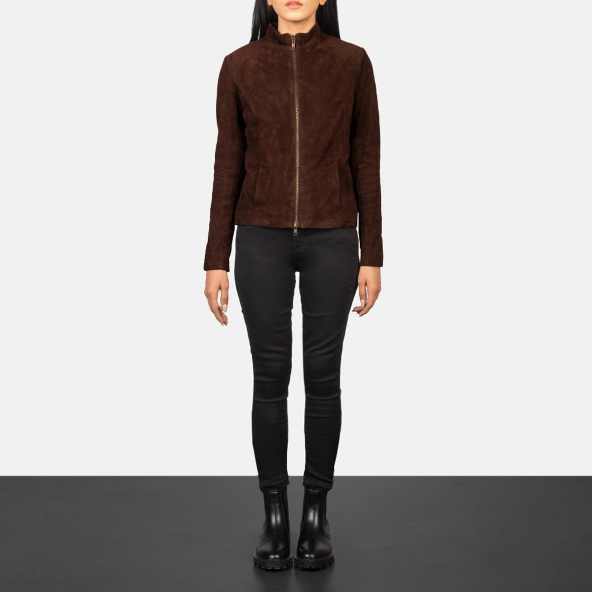 Rumella Bikerjakke i Skinn for Kvinner – alternate product view 3