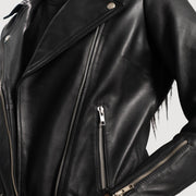 Rumy Maroon Bikerjakke i Skinn for Kvinner – alternate product view 6