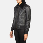 Stella G-1 Bomberjakke i Skinn for Kvinner – alternate product view 2