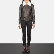 Stella G-1 Bomberjakke i Skinn for Kvinner – alternate product view 3