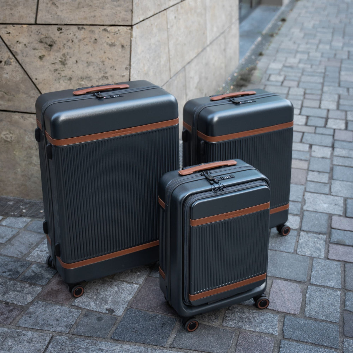 Suitcase Set Front Pocket Zuna for Kvinner – alternate product view 2
