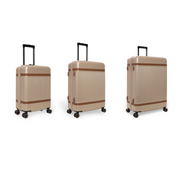 Hand Luggage Suitcase Front Pocket Zuna in Classic 100% Full-Grain Leather - Front Profile View &amp; Tailored Silhouette | Buy Online
