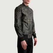 
Styled Fit Perspective of Sven Mocha Suede Bomber Jacket on Model - Natural Daylight Drape