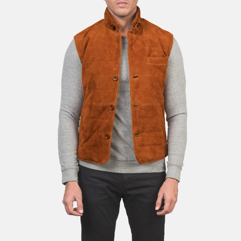 Tony Brun Suede Vest for Herre