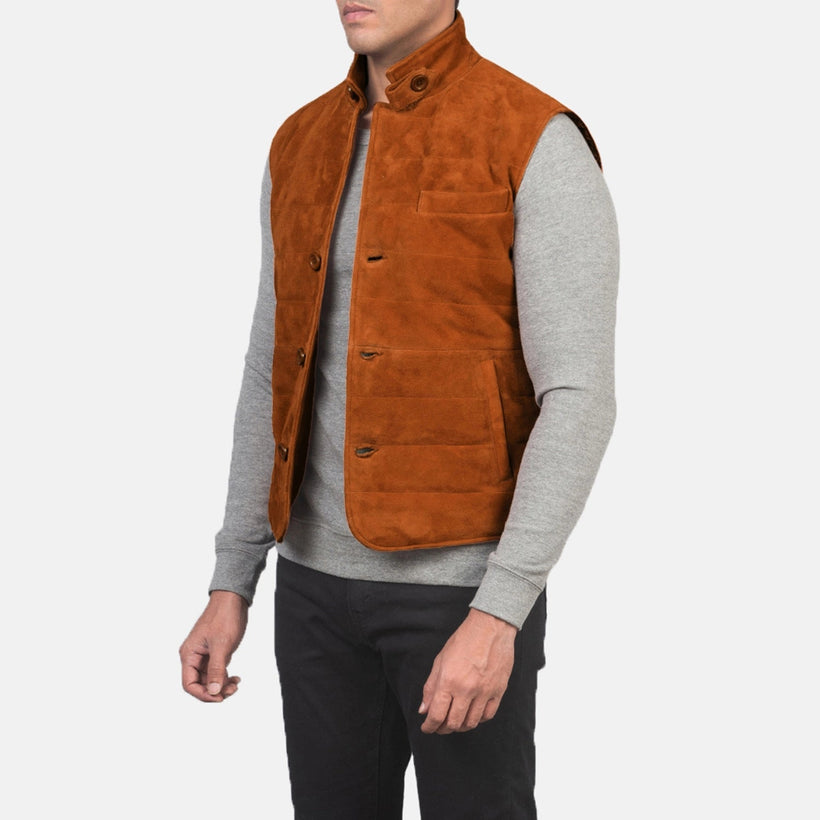 Tony Brun Suede Vest for Herre