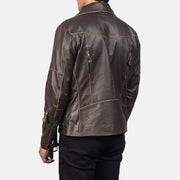 Vincent Svart Bikerjakke i Skinn for Herre – alternate product view 5