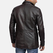 Men's Wine Svart Skinnblazer for Herre - Lateral Side Profile View Showing Sleeve Cut &amp; Athletic Taper Fit