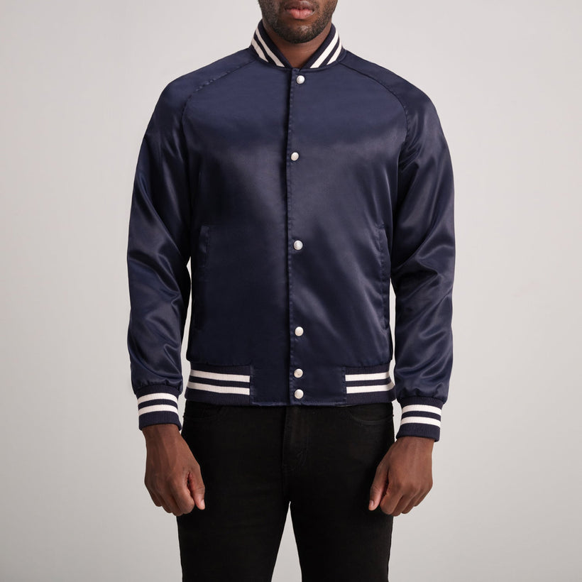 Xander Blue Varsity Skinnjakke for Herre