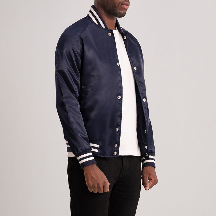 Xander Blue Varsity Skinnjakke for Herre