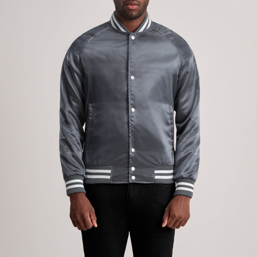 Xander Grey Varsity Skinnjakke for Herre