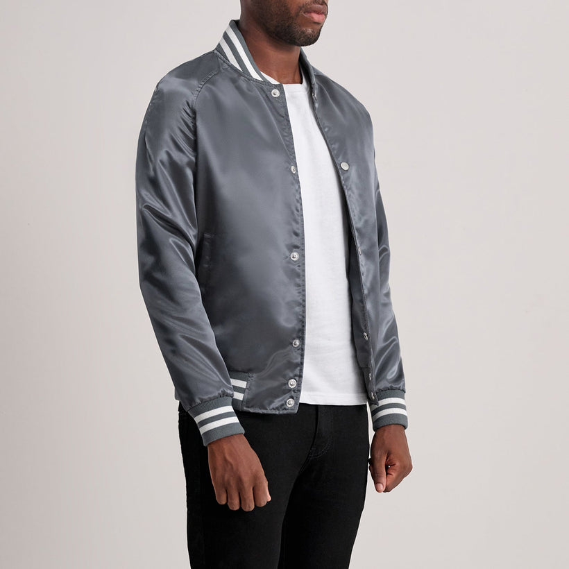 Xander Grey Varsity Skinnjakke for Herre