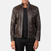 Youngster Bikerjakke i Skinn for Herre – alternate product view 1