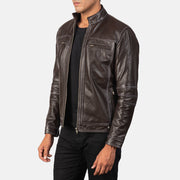 Youngster Bikerjakke i Skinn for Herre – alternate product view 2