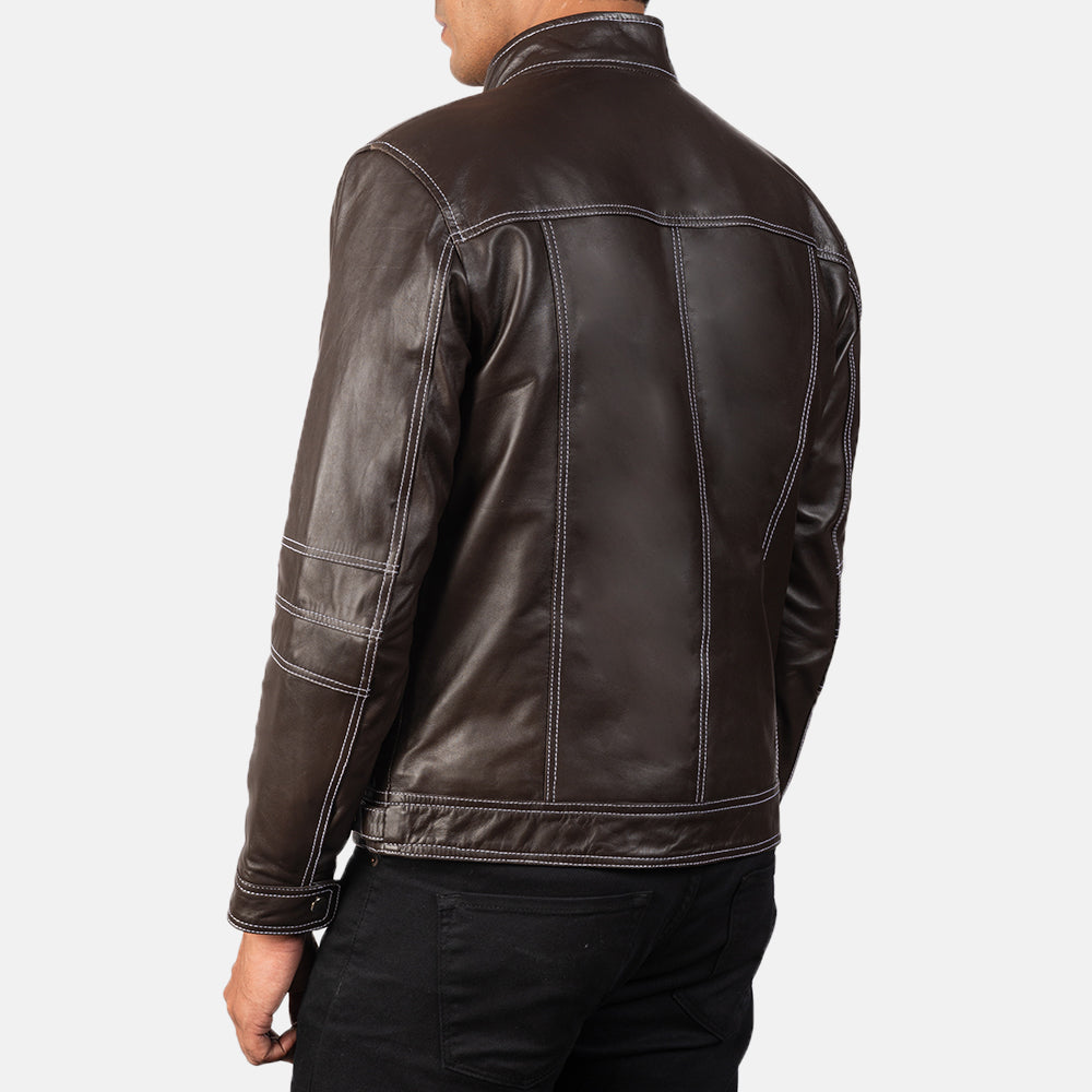 Youngster Bikerjakke i Skinn for Herre – alternate product view 5