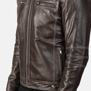 Youngster Bikerjakke i Skinn for Herre – alternate product view 6