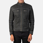 Youngster Bikerjakke i Skinn for Herre – alternate product view 3