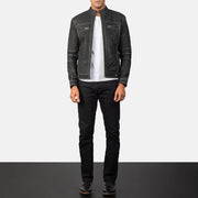 Youngster Bikerjakke i Skinn for Herre – alternate product view 4