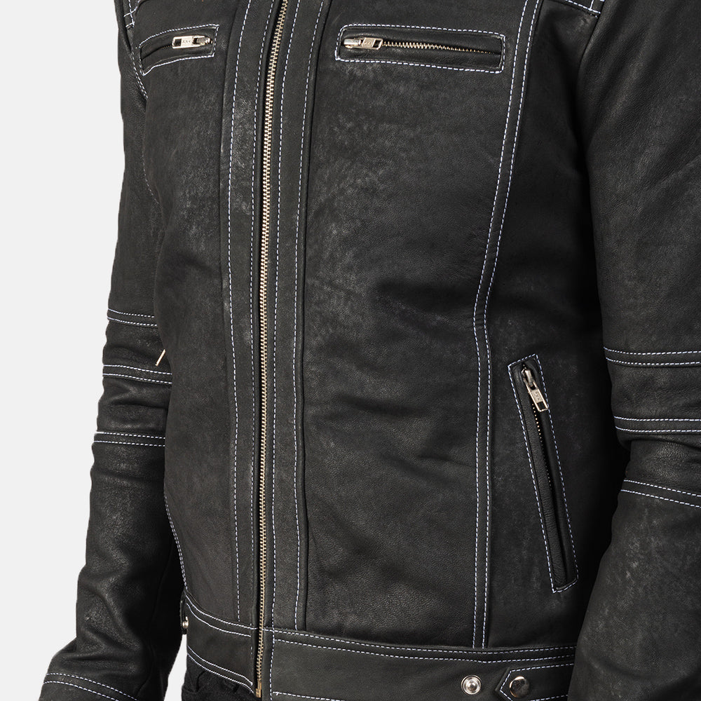 Youngster Bikerjakke i Skinn for Herre – alternate product view 6