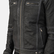 Youngster Bikerjakke i Skinn for Herre – alternate product view 6